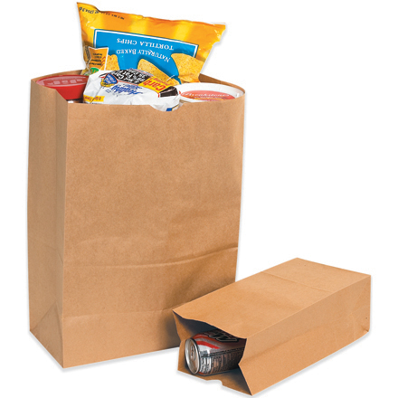 3 x 1 <span class='fraction'>7/8</span> x 5 <span class='fraction'>7/8</span>" Kraft Grocery Bags