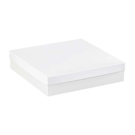 14 x 14 x 3" White Deluxe Gift Box Bottoms