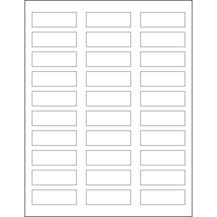 2 <span class='fraction'>1/4</span> x 3/4" White Rectangle Laser Labels