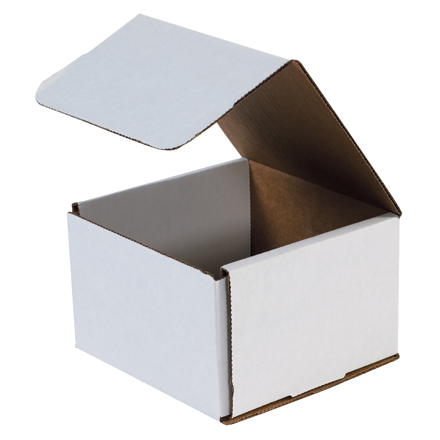 6 x 6 x 4" White Corrugated Mailers